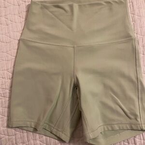 Lululemon Women's High-Waisted Green Biker Shorts
